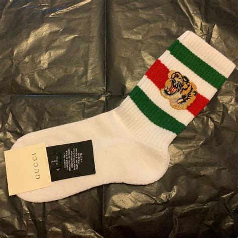 fake gucci socks tiger|gucci embroidered tiger socks.